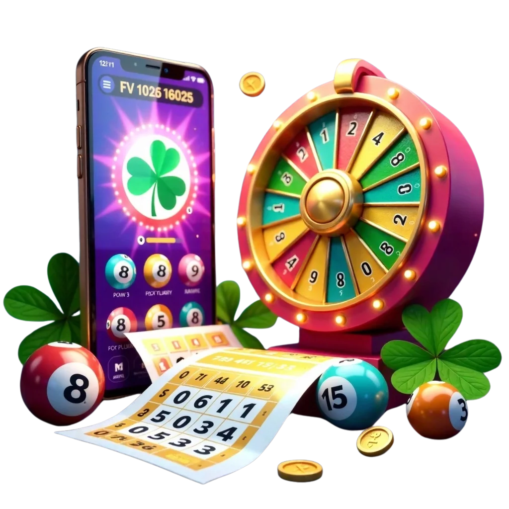 A vibrant display of Lottery Sambad tickets with winning numbers and cash prizes in focus.